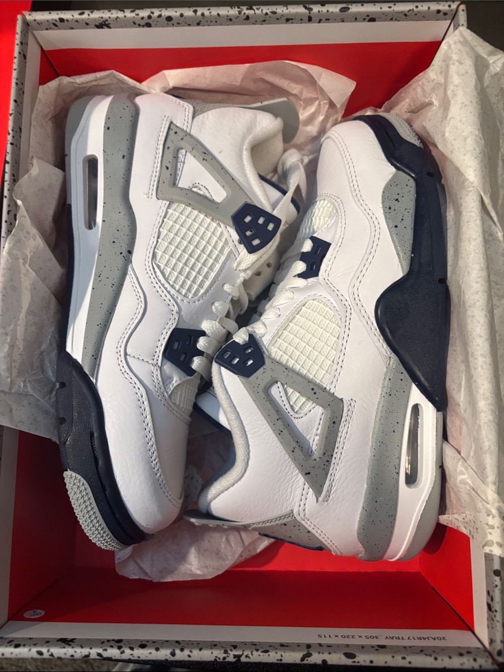 Nike Kids White, Gray & Navy Retro Basketball Sneakers